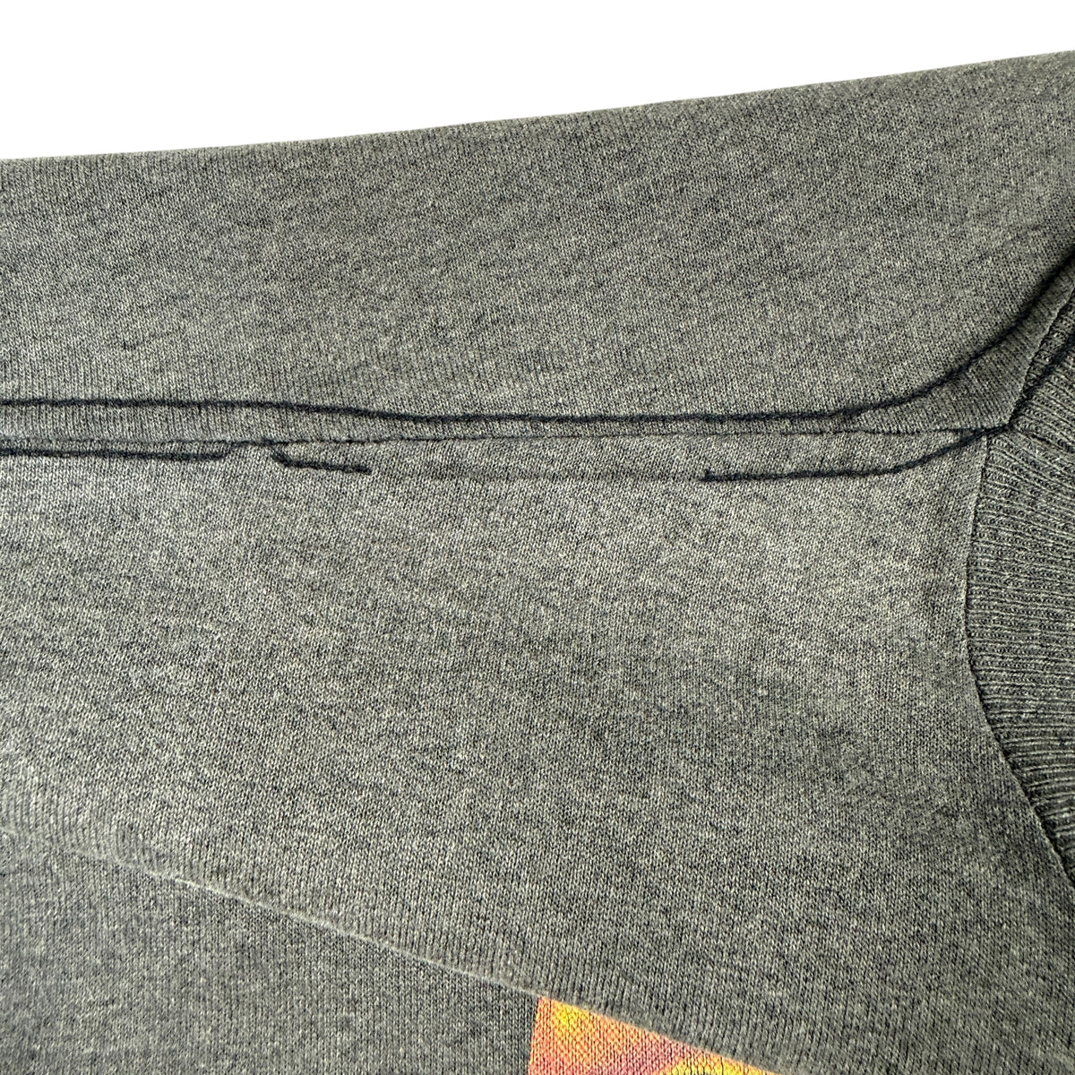 90's Harley-Davidson 3D Emblem 雷イーグル ダークグレー Tシャツ XL 肩の縫い目と首リブ 寄り