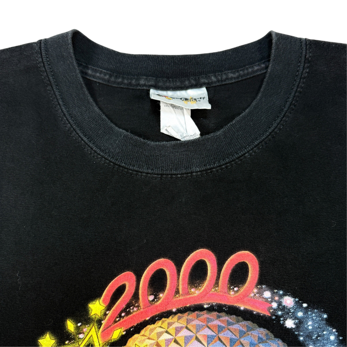 00's Walt Disney World 2000 ソーサラーミッキー Tシャツ 首元