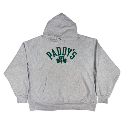 00年代 チャンピオン プレミアムリバースウィーブ PADDY'S シャムロック グレー パーカー XXL 正面