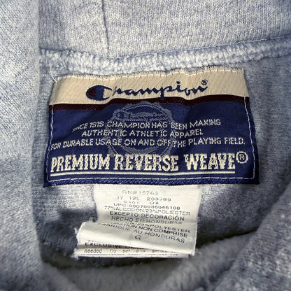 首元 Champion PREMIUM REVERSE WEAVE タグ