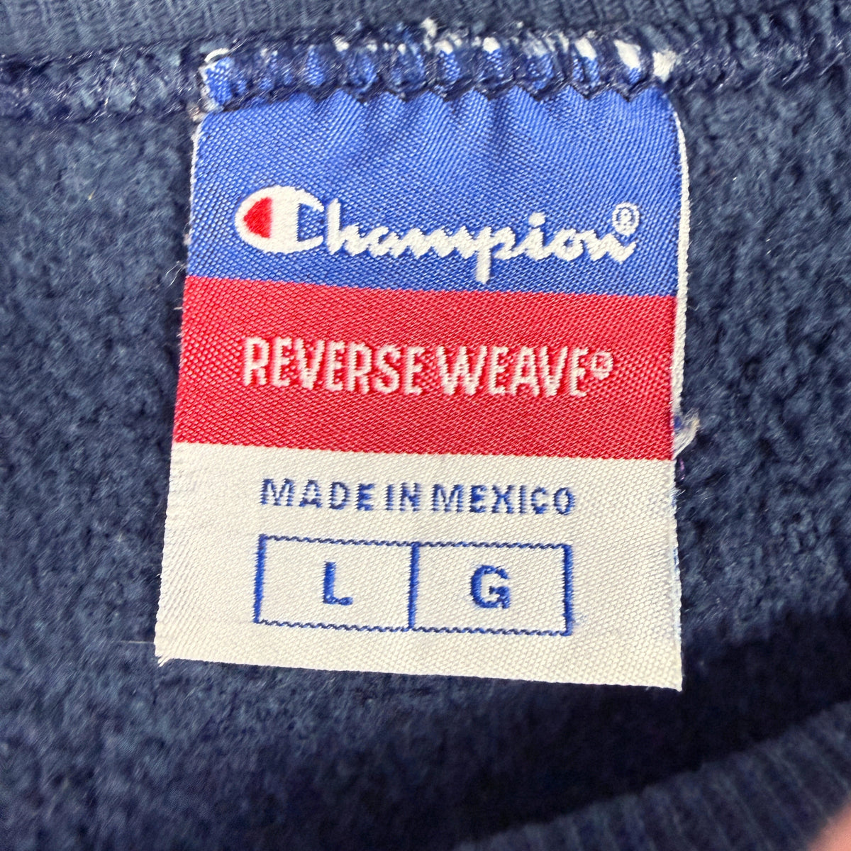 Champion REVERSE WEAVE タグ L G MADE IN MEXICO