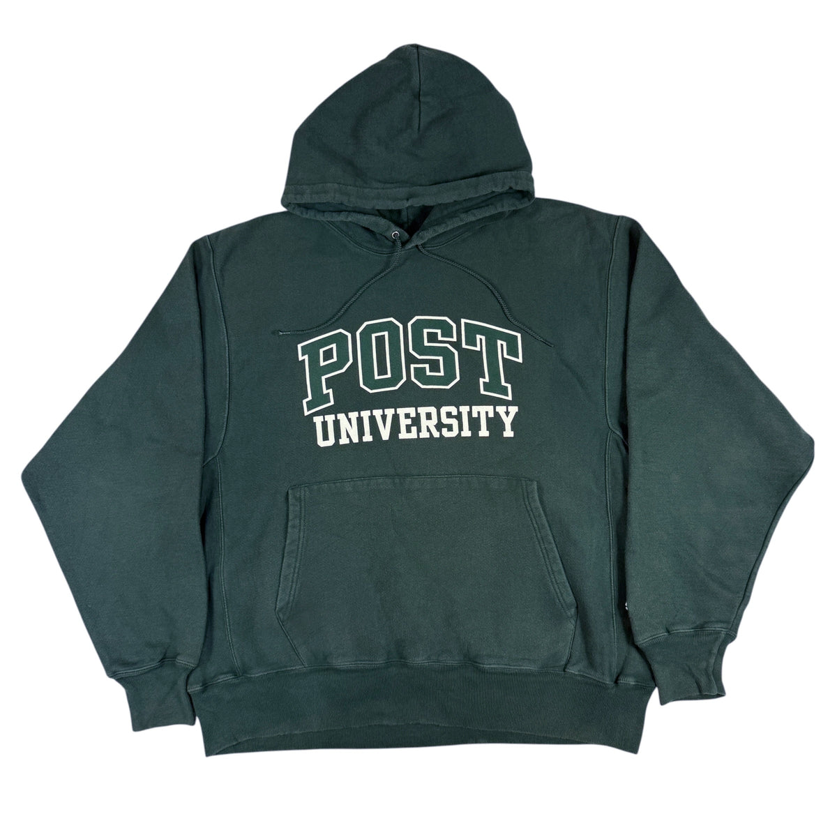 00年代 チャンピオン プレミアムリバースウィーブ POST UNIVERSITY グリーン パーカー L 正面