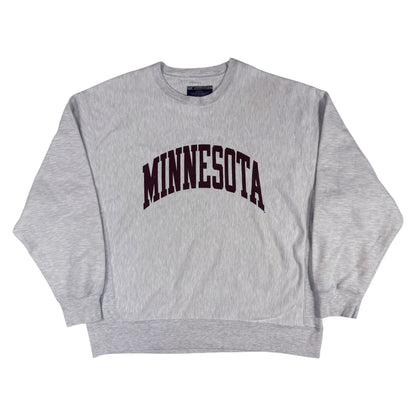 00年代 チャンピオン リバースウィーブ MINNESOTA グレー スウェット XL 正面