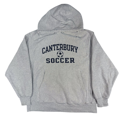 00's Champion リバースウィーブ CANTERBURY SOCCER グレー パーカー M 正面