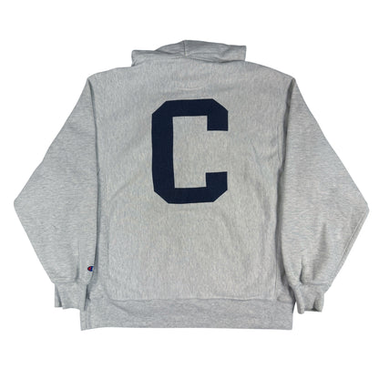 00's Champion リバースウィーブ CANTERBURY SOCCER グレー パーカー M 背面 大きなCのプリント