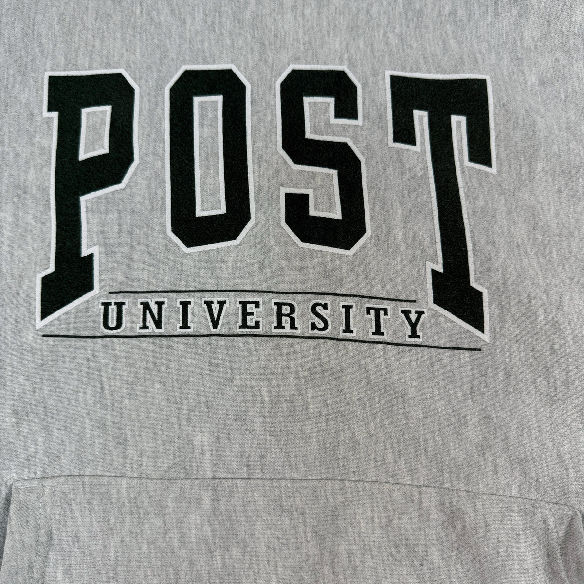 胸のプリント POST UNIVERSITY 寄り