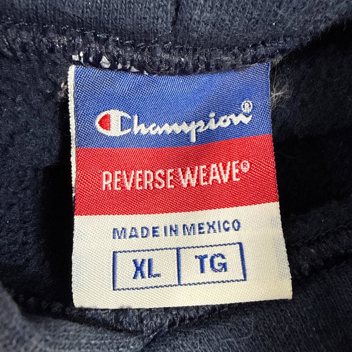 首元 Champion REVERSE WEAVE タグ XL TG MADE IN MEXICO