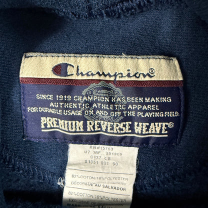 首元 Champion PREMIUM REVERSE WEAVE タグ