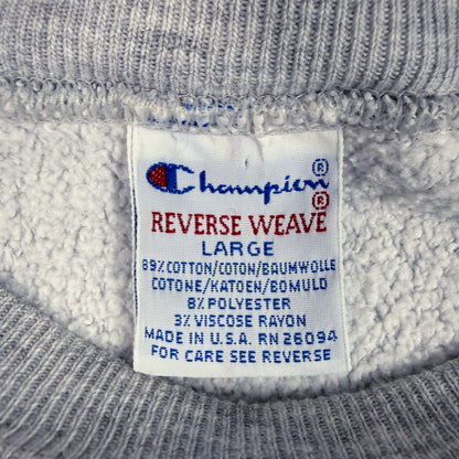 Champion REVERSE WEAVE 刺繍タグ LARGE コットン89% ポリエステル8% レーヨン3% MADE IN U.S.A. RN 26094