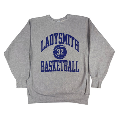 90年代 チャンピオン リバースウィーブ LADYSMITH BASKETBALL グレー スウェット XXL 正面