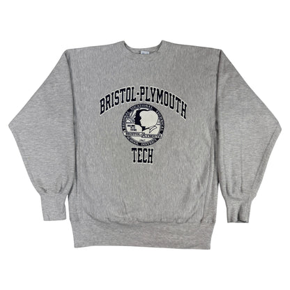 90年代 チャンピオン リバースウィーブ BRISTOL-PLYMOUTH TECH グレー スウェット XL 正面