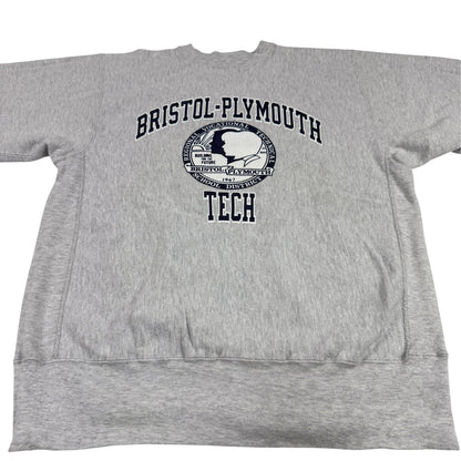 胸の BRISTOL-PLYMOUTH TECH プリント 前身頃