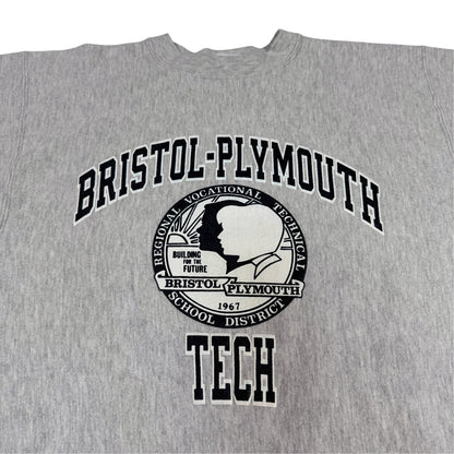 胸の BRISTOL-PLYMOUTH TECH プリント 上半身