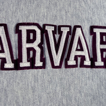 HARVARD 布アップリケ 白×えんじの縁取り 超寄り