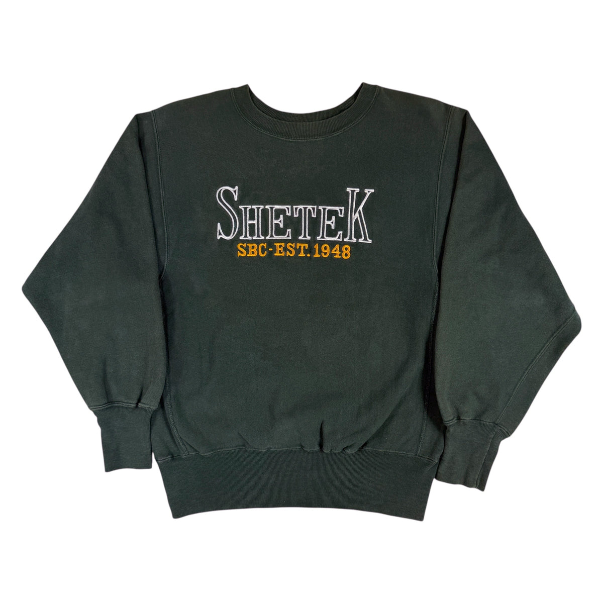 90年代 チャンピオン リバースウィーブ SHETEK グリーン スウェット M 正面