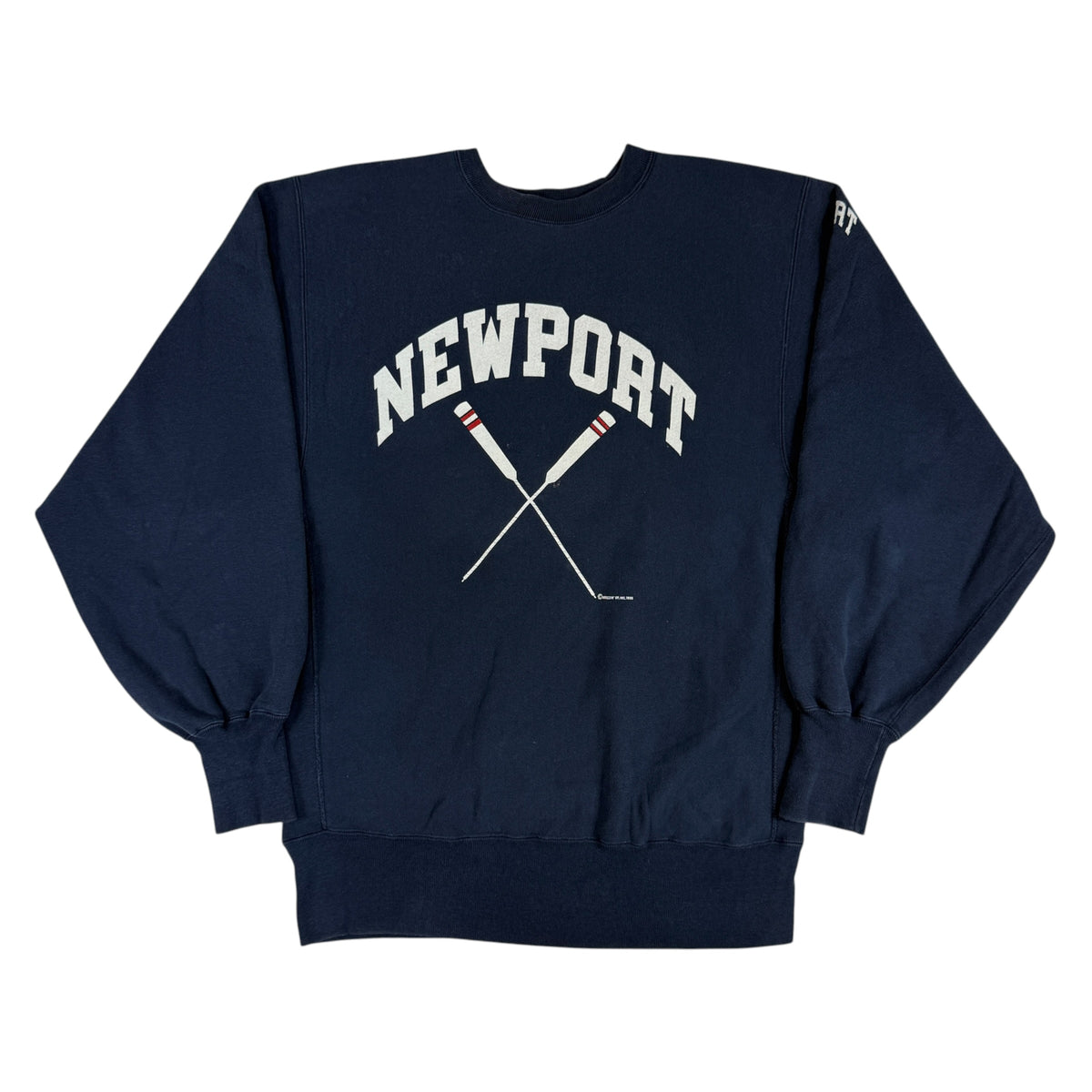 90年代 チャンピオン リバースウィーブ NEWPORT オール ネイビー スウェット XL 正面