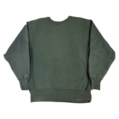 90's Champion リバースウィーブ COUGARS MKA グリーン スウェット L 背面全体