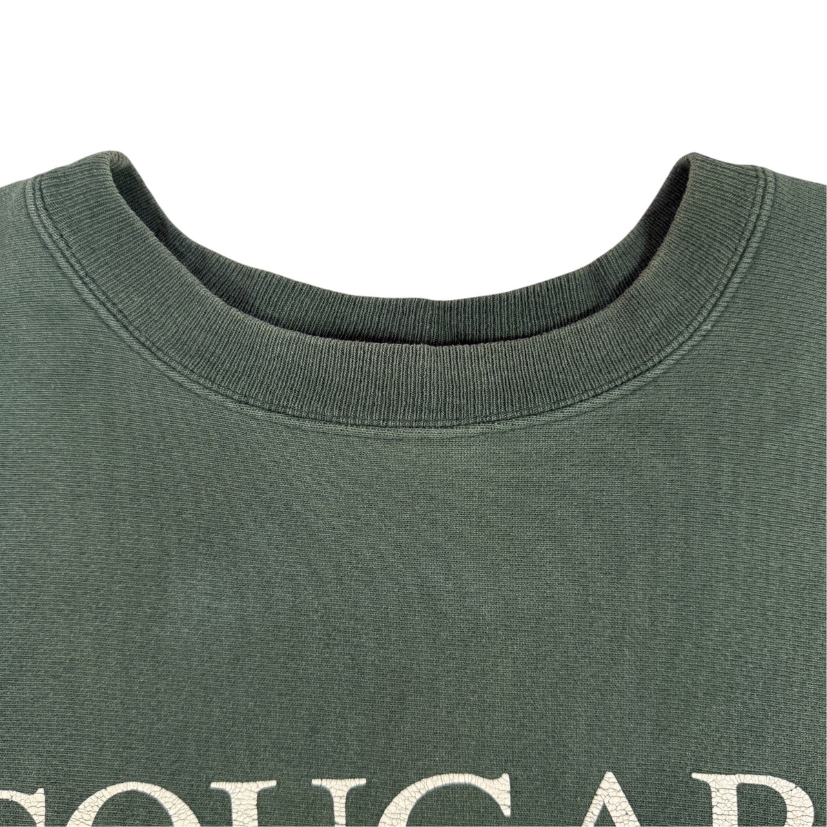 90's Champion リバースウィーブ COUGARS MKA グリーン スウェット L 首リブ