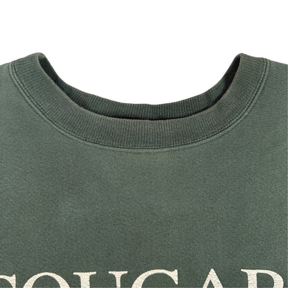 90's Champion リバースウィーブ COUGARS MKA グリーン スウェット L 首リブ
