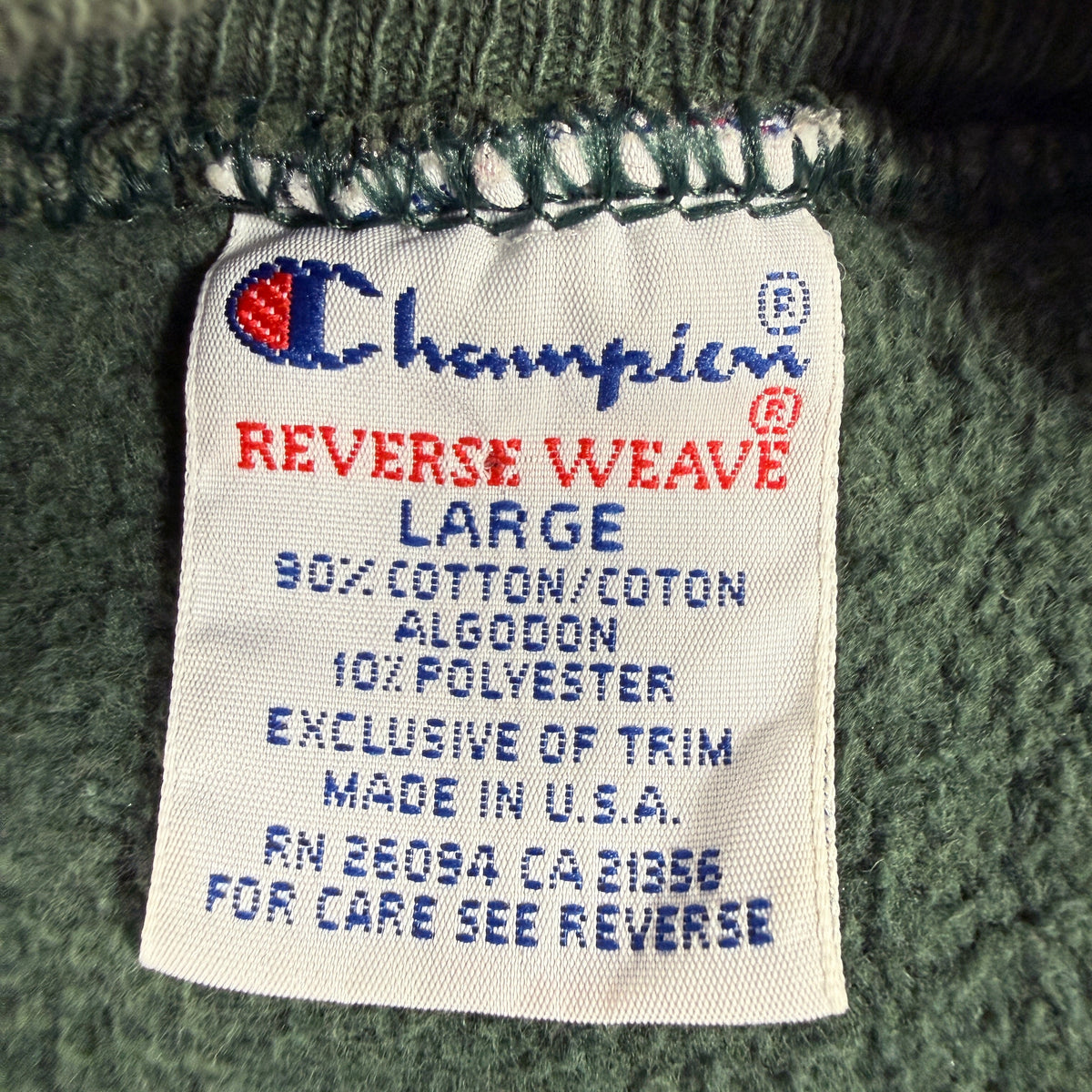 90's Champion リバースウィーブ COUGARS MKA グリーン スウェット L Champion REVERSE WEAVE 刺繍タグ LARGE MADE IN U.S.A.