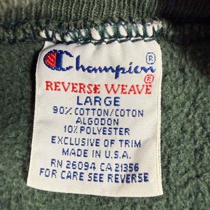 90's Champion リバースウィーブ COUGARS MKA グリーン スウェット L Champion REVERSE WEAVE 刺繍タグ LARGE MADE IN U.S.A.
