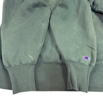 90's Champion リバースウィーブ COUGARS MKA グリーン スウェット L 両袖の色抜けのシミ