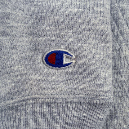 80's Champion ダブルフェイス TULANE グレー スウェット L 左袖のCロゴ刺繍