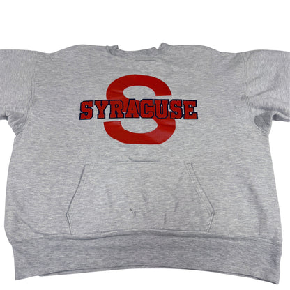 80's Champion ダブルフェイス リバースウィーブ SYRACUSE グレー スウェット XL 正面 平置き