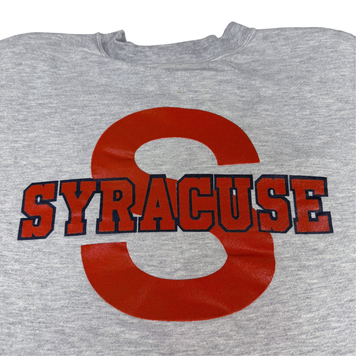 80's Champion ダブルフェイス リバースウィーブ SYRACUSE グレー スウェット XL S SYRACUSE プリント 寄り