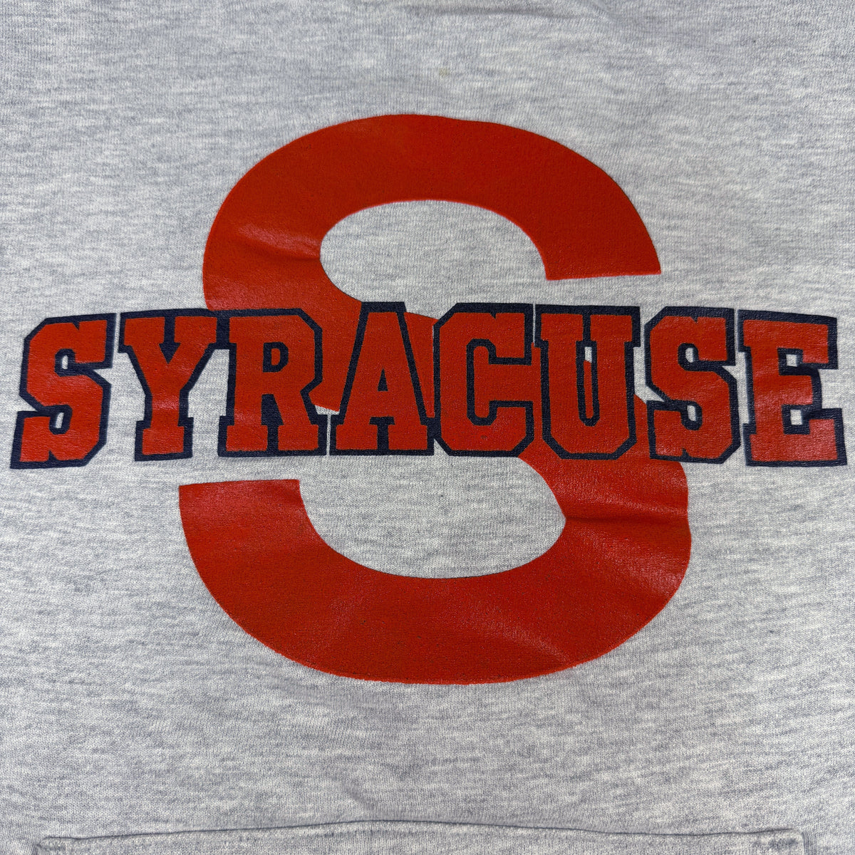 80's Champion ダブルフェイス リバースウィーブ SYRACUSE グレー スウェット XL 胸の S SYRACUSE プリント 引き