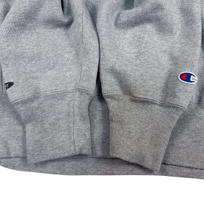 00's Champion プレミアムリバースウィーブ Hingham ADVENTURE CLUB グレー パーカー L 袖口リブとCロゴ