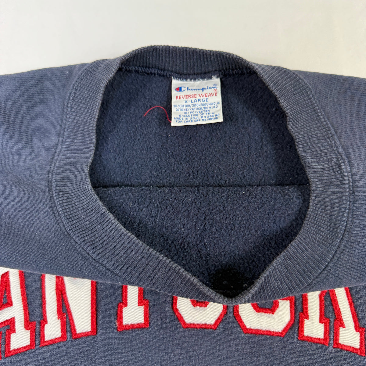 90's Champion リバースウィーブ NANTUCKET ネイビー スウェット XL 首元タグ 引き