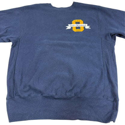 90's Champion リバースウィーブ Dad's Weekend OSU ネイビー スウェット XL 正面 平置き