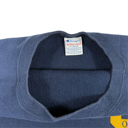 90's Champion リバースウィーブ Dad's Weekend OSU ネイビー スウェット XL 首元タグ 引き