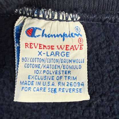 Champion REVERSE WEAVE 刺繍タグ X-LARGE コットン90% ポリエステル10% MADE IN U.S.A. RN 26094