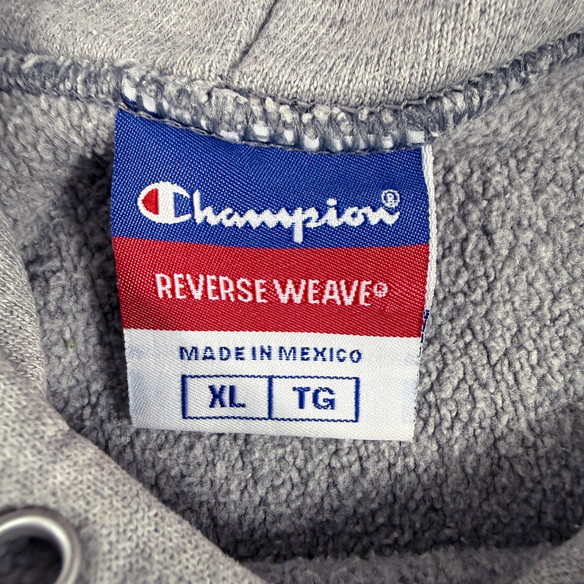 首元の Champion REVERSE WEAVE タグ MADE IN MEXICO XL TG