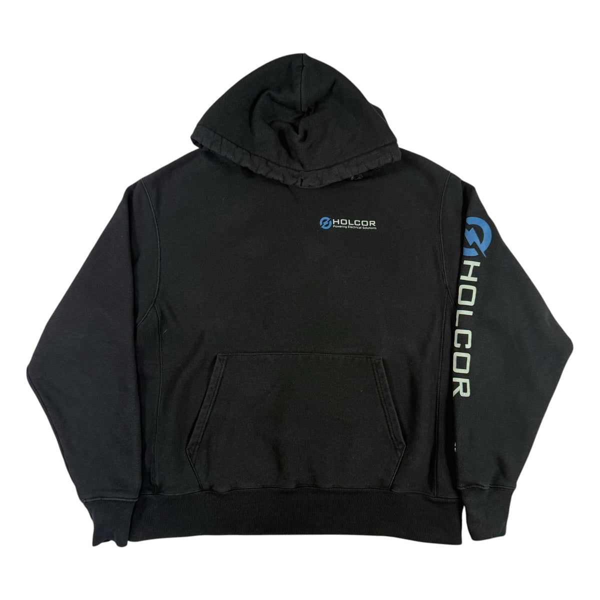 Champion リバースウィーブ HOLCOR ブラック パーカー L 正面全体