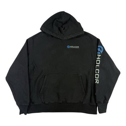 Champion リバースウィーブ HOLCOR ブラック パーカー L 正面全体