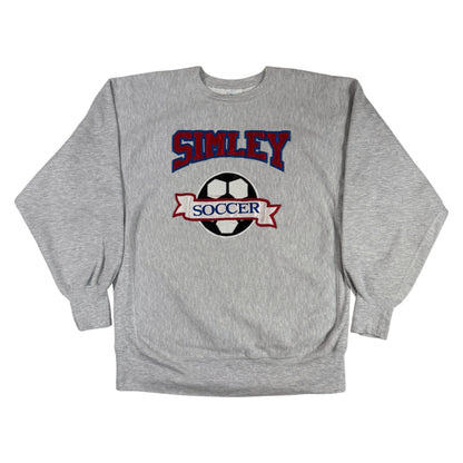90年代 Champion リバースウィーブ SIMLEY SOCCER グレー スウェット XL 正面全体