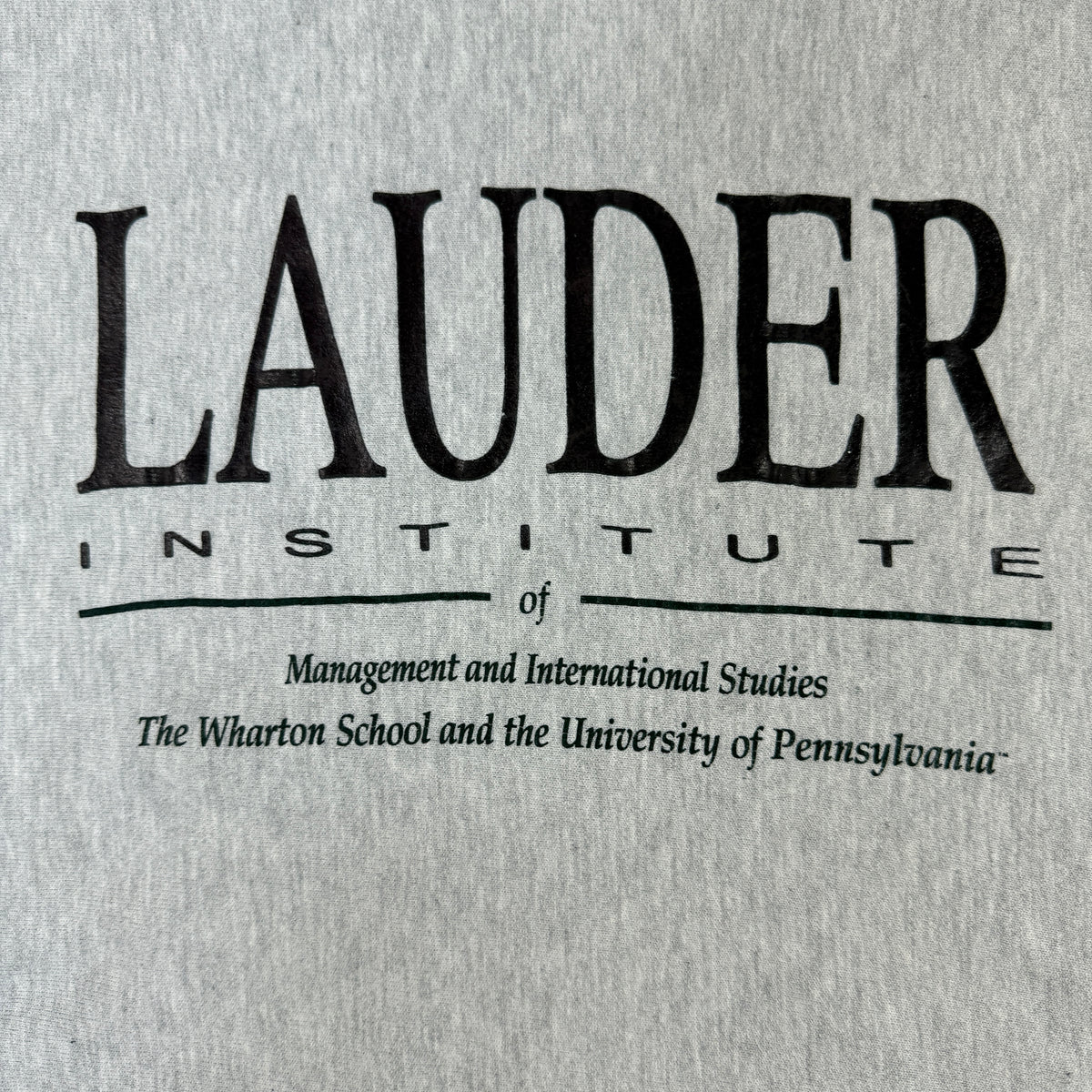 LAUDER INSTITUTE The Wharton School and the University of Pennsylvania プリント 寄り