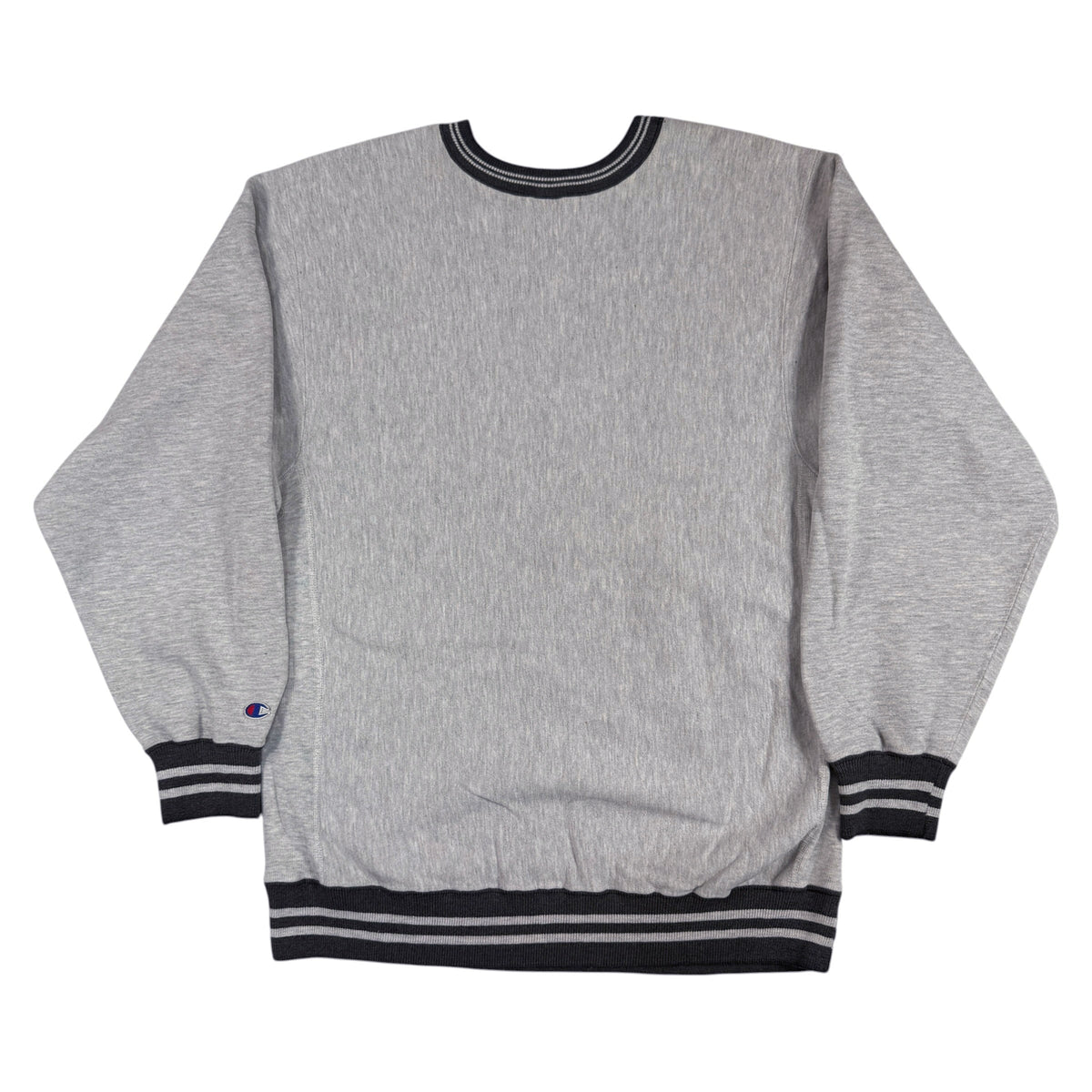 Champion リバースウィーブ リブライン グレー スウェット 背面全体