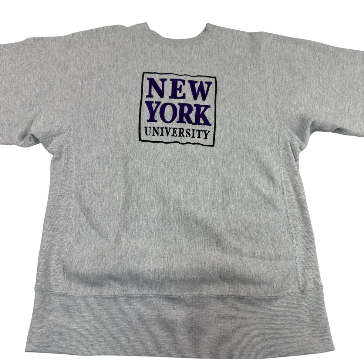 NEW YORK UNIVERSITY 刺繍 グレー スウェット 上半身
