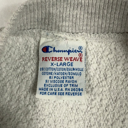 Champion REVERSE WEAVE 刺繍タグ X-LARGE コットン89% ポリエステル8% レーヨン3% MADE IN U.S.A. RN 26094