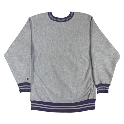 90's Champion リバースウィーブ ラインリブ グレー スウェット 背面