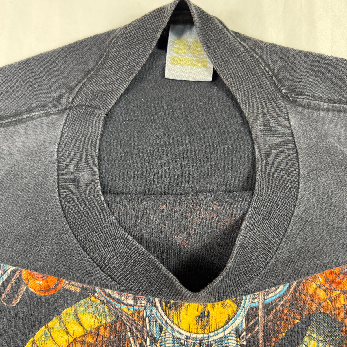80's ハーレーダビッドソン 3D Emblem スネークTシャツ 首元引き