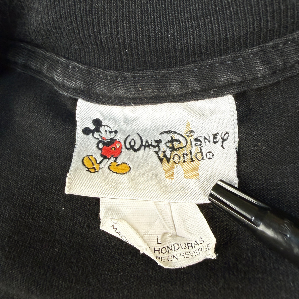 00's Walt Disney World 2000 ソーサラーミッキー Tシャツ Walt Disney Worldタグ(サイズL)