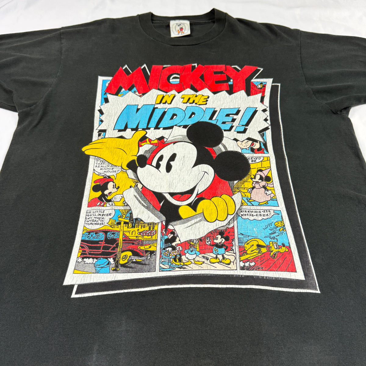 90's Mickey & Co. ミッキーマウス コミック柄 Tシャツ フロントプリント