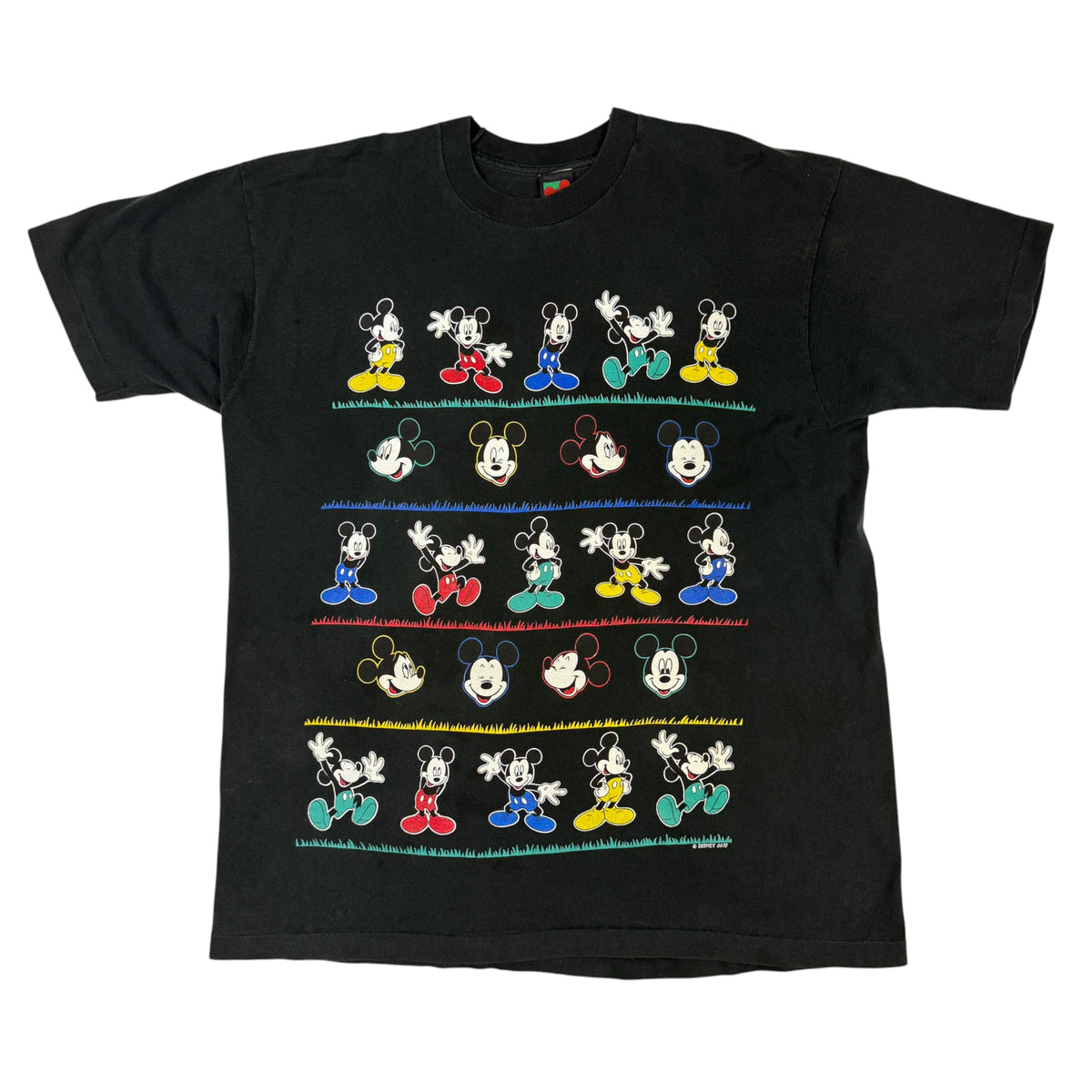 90's MICKEY UNLIMITED ミッキーマウス 総柄 Tシャツ 正面全体