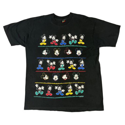 90's MICKEY UNLIMITED ミッキーマウス 総柄 Tシャツ 正面全体