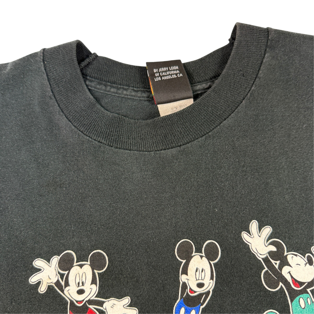 90's MICKEY UNLIMITED ミッキーマウス 総柄 Tシャツ 首元